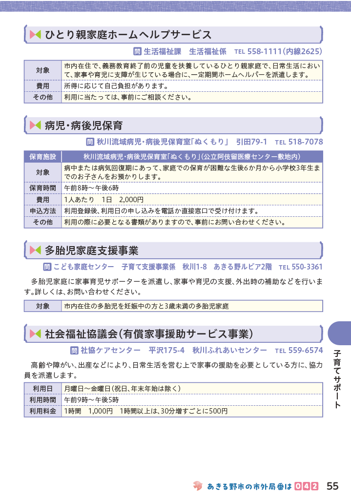 子育て支援ガイドブック ページ55